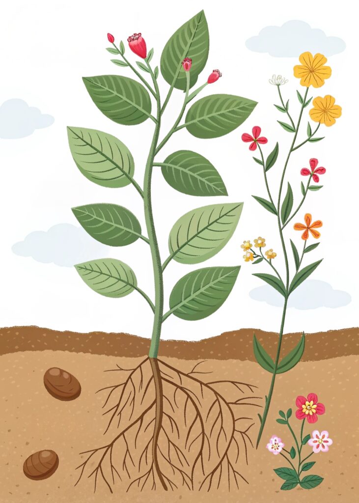 Draw and label the parts of a plant.