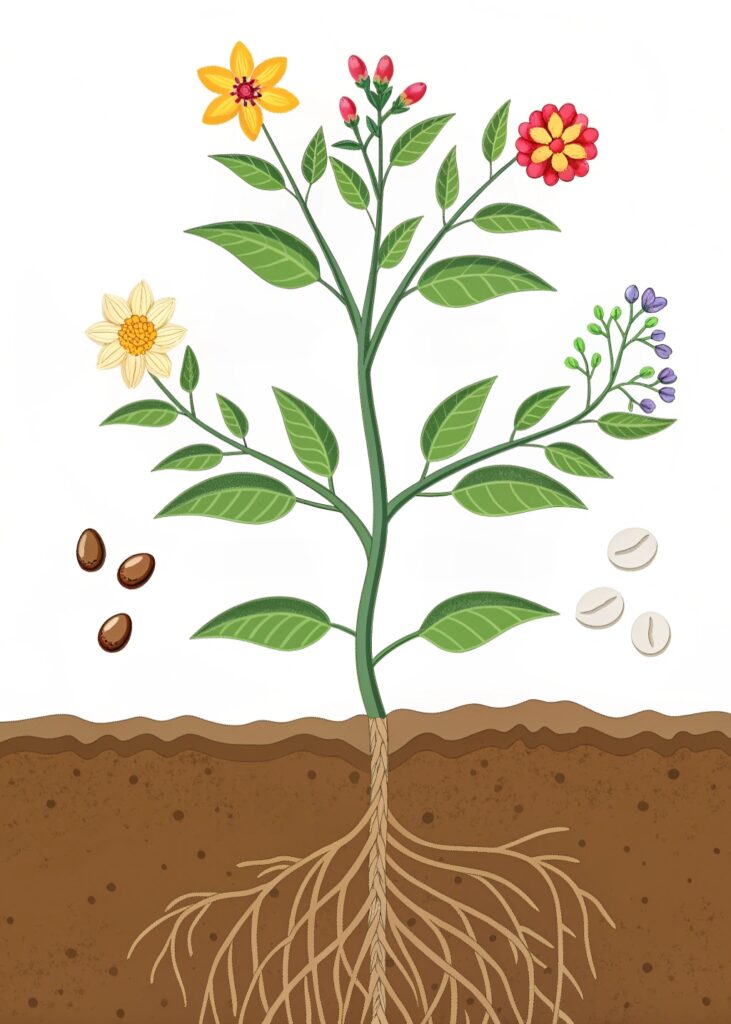 Draw and label the parts of a plant.