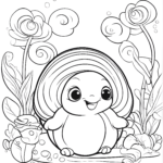 Free Snail Colouring Page