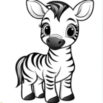 Free Zebra Colouring Page