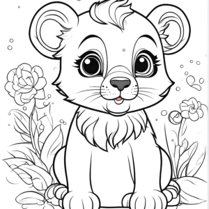 Free Lion Colouring Page
