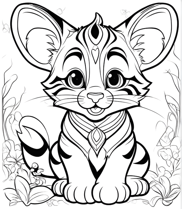 Free Tiger Colouring Page