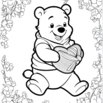Free Winne The Pooh Colouring Page