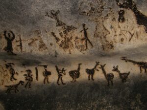 What was the most important subject of prehistoric paintings?