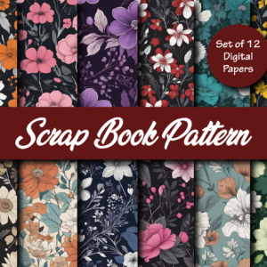 Digital Papers,Pattern Art Print,Scrap Book Papers