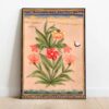 Indian Floral Art, Indian Vintage Art set of 6, Indian Vintage Wall Art, Indian Art, Mughal Art Set, Indian Living Room Gift, Indian Poster