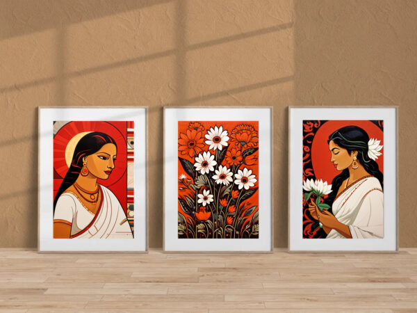 Indian Woman Folk Art