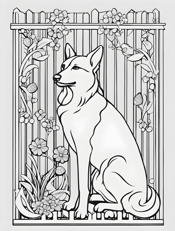 Dog coloring page for kids