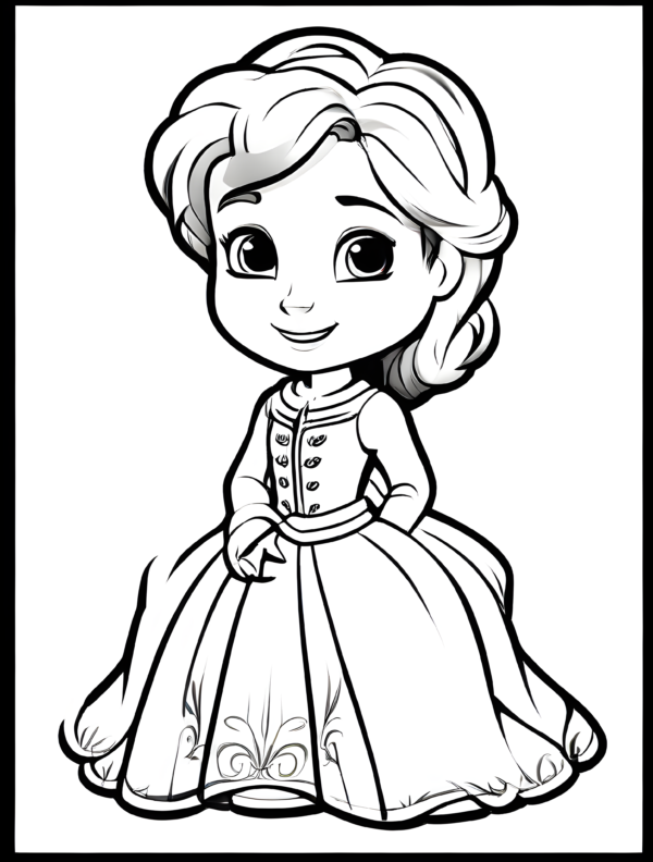 Coloring Pages Of Frozen Little Anna