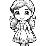 Coloring Pages Of Frozen Little Anna