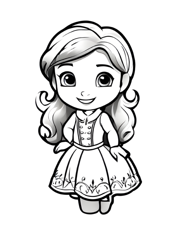 Coloring Pages Of Frozen Little Anna