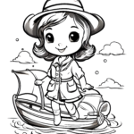 cute-cartoon-girl-dressed-for-a-voyage-coloring-page-for-kids