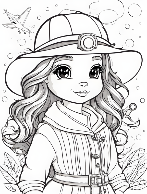 cute-cartoon-girl-dressed-for-a-voyage-coloring-page-for-kids