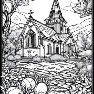 church coloring book for children