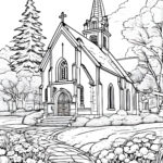 church coloring book for children