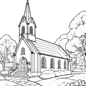 church coloring book for children