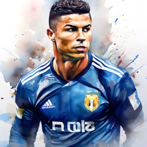 Cristiano Ronaldo drawing with colour