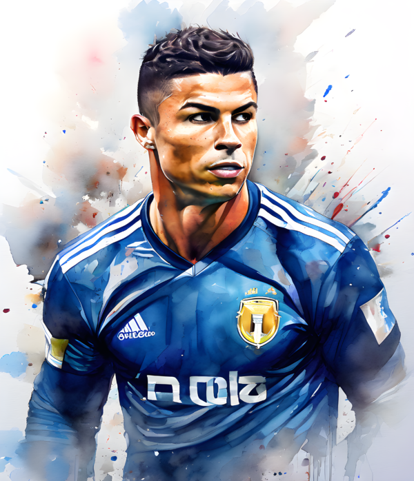 Cristiano Ronaldo drawing with colour