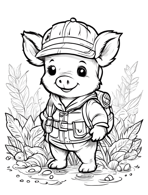 cute-and-adorable-piglet-dressed-as-a-jumgle-explorer-coloring-page-for-kids