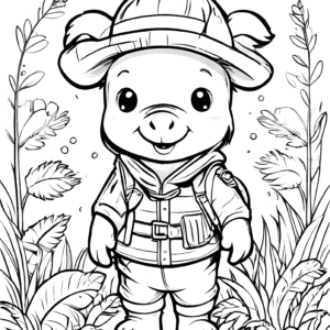 cute-and-adorable-piglet-dressed-as-a-jumgle-explorer-coloring-page-for-kids