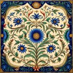 Mughal Miniature Pattern With Wide Border Islamic Art