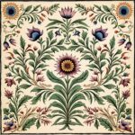 Mughal Miniature Pattern With Wide Border Islamic Art