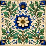 Mughal Miniature Pattern With Wide Border Islamic Art