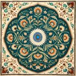 Mughal Miniature Pattern With Wide Border Islamic Art