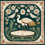 Mughal Miniature Pattern With Wide Border & peacock in The Middle | Islamic Art