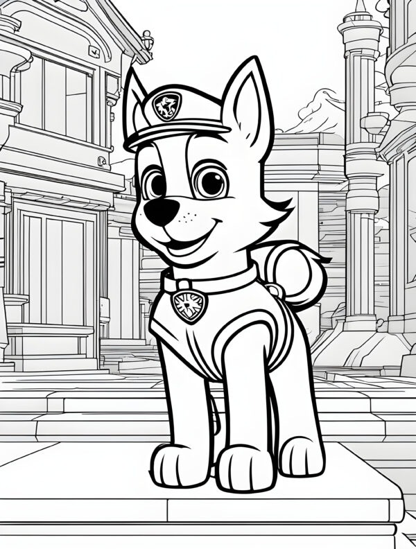 paw patrol coloring page