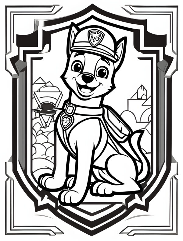 paw patrol coloring page