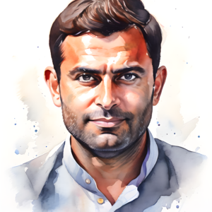 Rahul Gandhi Water Color Portrait Image