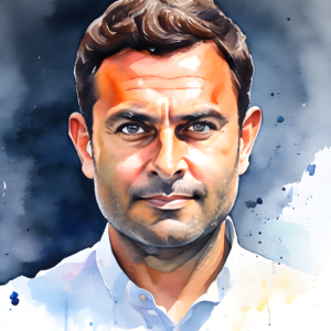 Rahul Gandhi Water Color Portrait Image