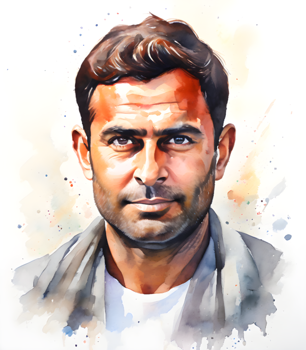 Rahul Gandhi Water Color Portrait Image