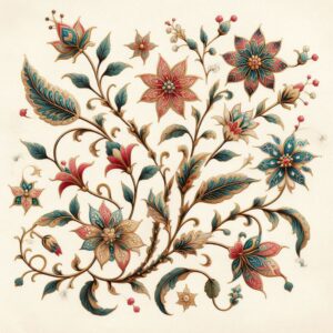 Indian Floral Art Design | Vintage Art