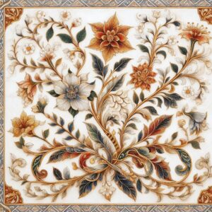 Indian Floral Art Design | Vintage Art