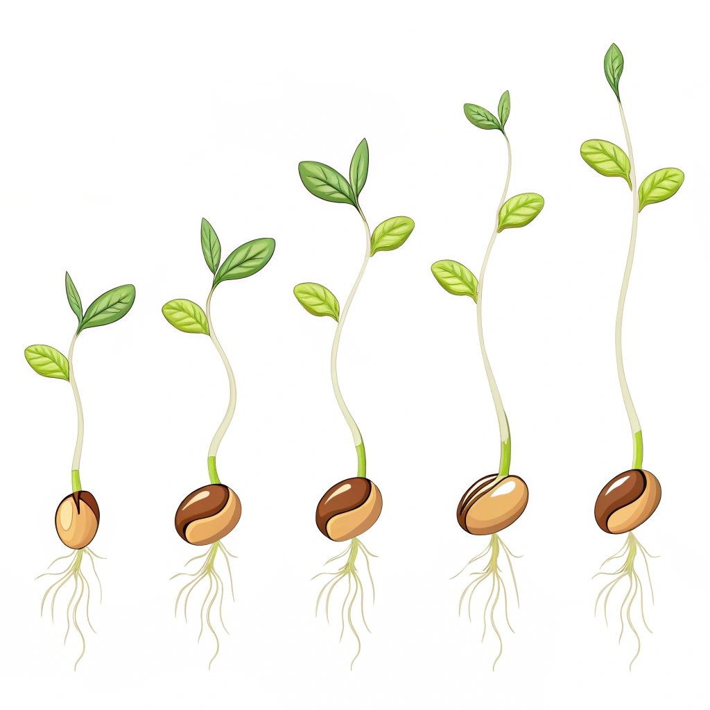 the germination process of a seed (like moong or chana) at home, and note the changes every day for one week with drawings or photos.