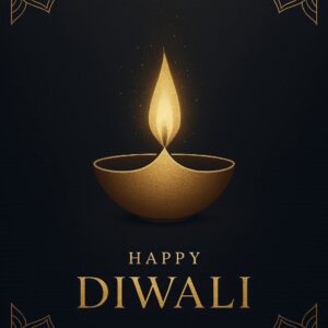 Diwali illustration with diya, Creative Diwali decorative diya illustration, Happy Diwali post design, Diwali or Dipavali festival, Colorful happy Diwali Instagram post