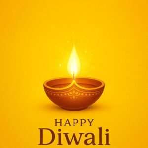 Diwali illustration with diya, Creative Diwali decorative diya illustration, Happy Diwali post design, Diwali or Dipavali festival, Colorful happy Diwali Instagram post