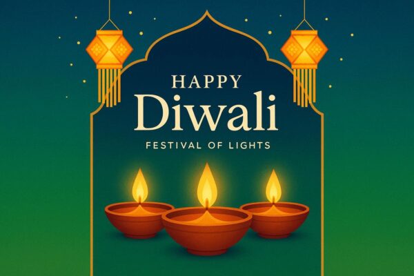 Diwali illustration with diya, Creative Diwali decorative diya illustration, Happy Diwali post design, Diwali or Dipavali festival, Colorful happy Diwali Instagram post