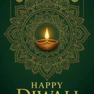 Diwali illustration with diya, Creative Diwali decorative diya illustration, Happy Diwali post design, Diwali or Dipavali festival, Colorful happy Diwali Instagram post