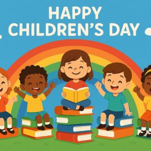 Happy children's day ,world children's day ,cartoon illustration,children's day concept background