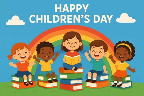 Happy children's day ,world children's day ,cartoon illustration,children's day concept background