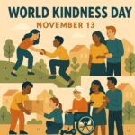 Happy World Kindness Day November 13th , World Kindness Day illustration on isolated background, World Kindness Day Illustration Background
