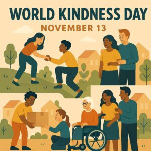 Happy World Kindness Day November 13th , World Kindness Day illustration on isolated background, World Kindness Day Illustration Background