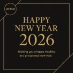 Happy new year background, new year eve's vertical poster template, 2026 Happy new year wishing image, New year party poster template