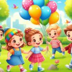 Happy children's day ,world children's day ,cartoon illustration,children's day concept background