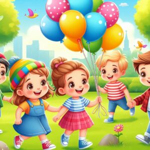 Happy children's day ,world children's day ,cartoon illustration,children's day concept background