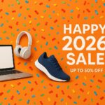 Happy new year background, new year eve's vertical poster template, 2026 Happy new year wishing image, New year party poster template
