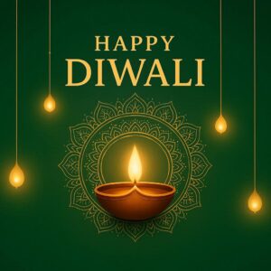 Diwali illustration with diya, Creative Diwali decorative diya illustration, Happy Diwali post design, Diwali or Dipavali festival, Colorful happy Diwali Instagram post